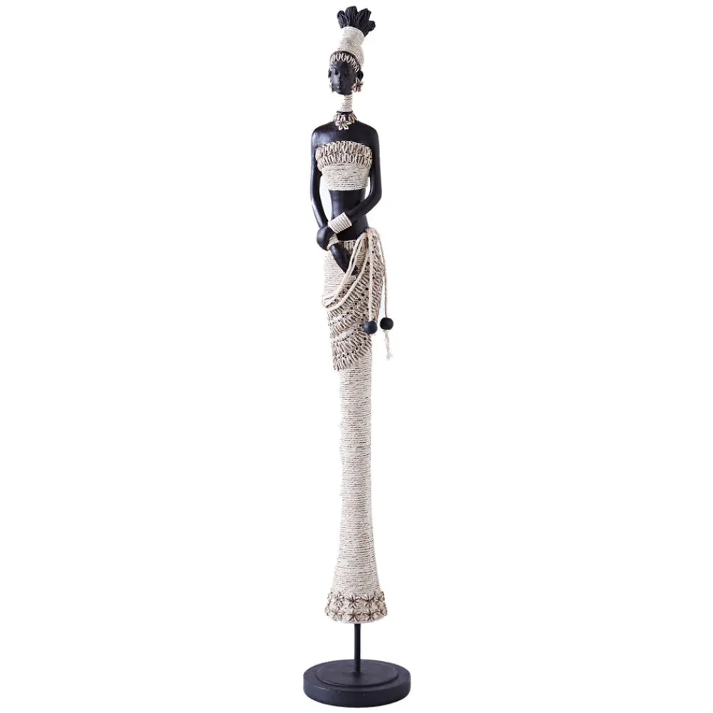 Becquet Grande statuette femme africaine< Statuette, Figurine|Décoration