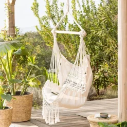 Becquet Hamac fauteuil en bois et macramé< Entretien De La Maison