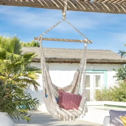 Becquet Hamac fauteuil en bois et macramé< Entretien De La Maison