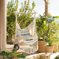 Becquet Hamac fauteuil en bois et macramé< Entretien De La Maison