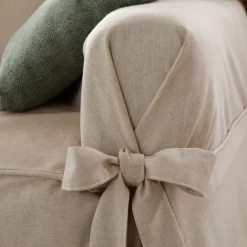 Becquet Housse à nouettes pour fauteuil et canapé - CRÉATION< Rideau Et Déco Textile|Décoration Textile Unie