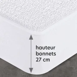 Becquet Housse alèse bouclette MICROFIBRE ÉCORESPONSABLE - IMPERMÉABLE - RESPIRANT< Protection Literie|Protections Literie