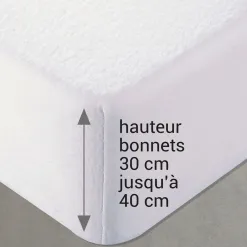 Becquet Housse alèse MOLLETON EXTENSIBLE grands bonnets< Les Matières|Protection Literie