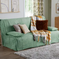 Becquet Housse clic-clac et BZ toucher peau de pêche< Rideau Et Déco Textile|Housse De Canapé, Housse De Fauteuil
