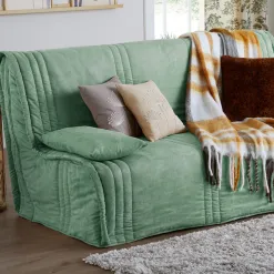 Becquet Housse clic-clac et BZ toucher peau de pêche< Rideau Et Déco Textile|Housse De Canapé, Housse De Fauteuil