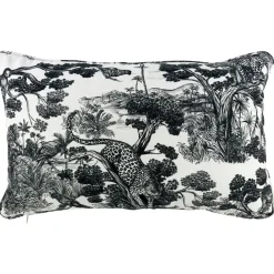 Becquet Housse coussin motif jungle - CRÉATION THÉVENON< Rideau Et Déco Textile|Coussin, Housse De Coussin