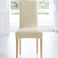 Becquet Housse de chaise extensible tissage en relief< Décoration Textile Unie|Galette De Chaise, Housse De Chaise