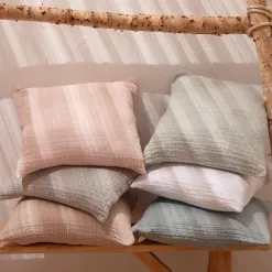 Becquet Housse de coussin en double gaze de coton< Rideau Et Déco Textile|Décoration Textile Unie