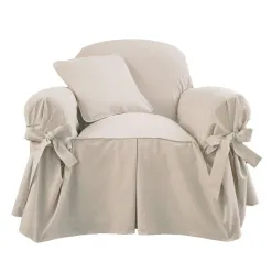 Becquet Housses à nouettes pour fauteuil ou canapé< Décoration Textile Unie|Housse De Canapé, Housse De Fauteuil