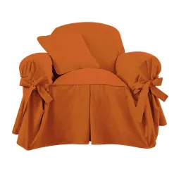 Becquet Housses à nouettes pour fauteuil ou canapé< Décoration Textile Unie|Housse De Canapé, Housse De Fauteuil