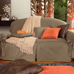 Becquet Housses à nouettes pour fauteuil ou canapé< Décoration Textile Unie|Housse De Canapé, Housse De Fauteuil
