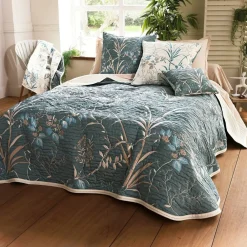 Becquet Jeté de lit imprimé végétal tissé jacquard< Plaid|Plaid