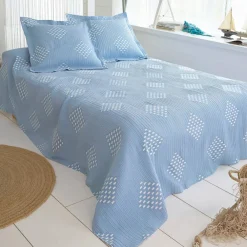 Becquet Jeté de lit jacquard double face bicolore< Boutis, Jeté De Lit, Couvre Lit