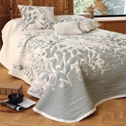 Becquet Jeté de lit jacquard motif liane< Boutis, Jeté De Lit, Couvre Lit