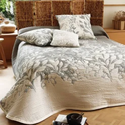 Becquet Jeté de lit jacquard motif liane< Boutis, Jeté De Lit, Couvre Lit