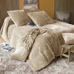 Becquet Jeté de lit peluche grosses côtes< Plaid|Plaid