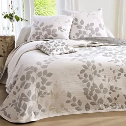 Becquet Jeté de lit tissé jacquard motif végétal< Les Matières|Boutis, Jeté De Lit, Couvre Lit