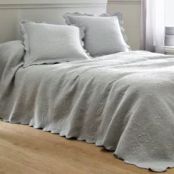 Becquet Jeté jacquard motif fleurs - 400 g/m²< Les Matières|Boutis, Jeté De Lit, Couvre Lit