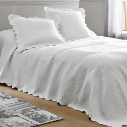 Becquet Jeté jacquard motif fleurs - 400 g/m²< Les Matières|Boutis, Jeté De Lit, Couvre Lit