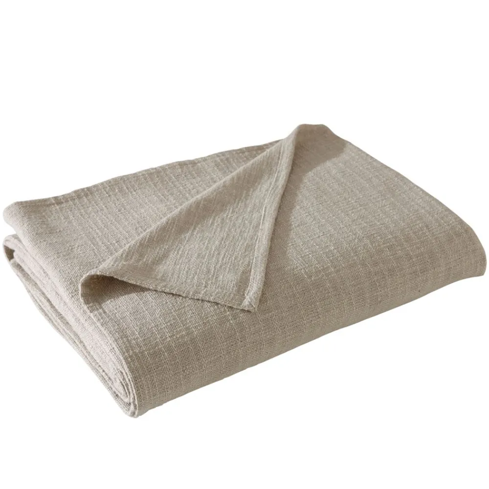 Becquet Jeté uni tissage relief - CRÉATION< Rideau Et Déco Textile|Décoration Textile Unie