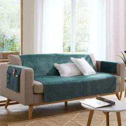 Becquet Jeté universel en velours ras - CRÉATION< Rideau Et Déco Textile|Jeté De Canapé, Jeté De Fauteuil