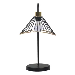 Becquet Lampe à poser métal finition rotin< Luminaire|Décoration