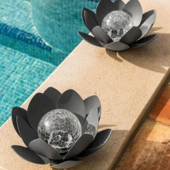 Becquet Lampe solaire nénuphar< Luminaire|Décoration