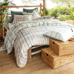 Becquet Linge de lit à carreaux - CRÉATION< Housse De Couette|Linge De Lit Fantaisie, Linge De Lit Brodé