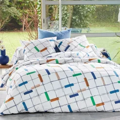 Becquet Linge de lit à carreaux - CRÉATION<Enfant Linge De Lit Ado, Housse De Couette|Linge De Lit Fantaisie, Linge De Lit Brodé