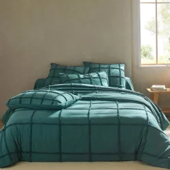 Becquet Linge de lit à carreaux tuftés - CRÉATION< Housse De Couette