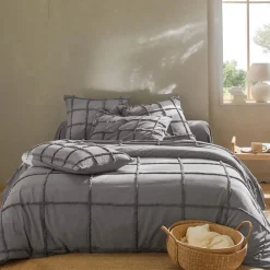 Becquet Linge de lit à carreaux tuftés - CRÉATION< Housse De Couette|Linge De Lit Fantaisie, Linge De Lit Brodé