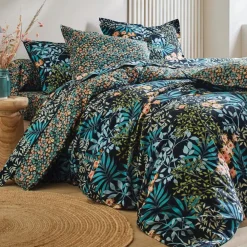 Becquet Linge de lit à fleurs colorées - CRÉATION< Les Matières