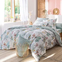 Becquet Linge de lit à fleurs et feuillages - CRÉATION< Housse De Couette|Linge De Lit Fantaisie, Linge De Lit Brodé