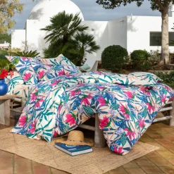 Becquet Linge de lit à fleurs tropicales - CRÉATION< Housse De Couette|Linge De Lit Fantaisie, Linge De Lit Brodé