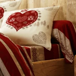 Becquet Linge de lit à motifs cœurs< Les Matières|Housse De Couette