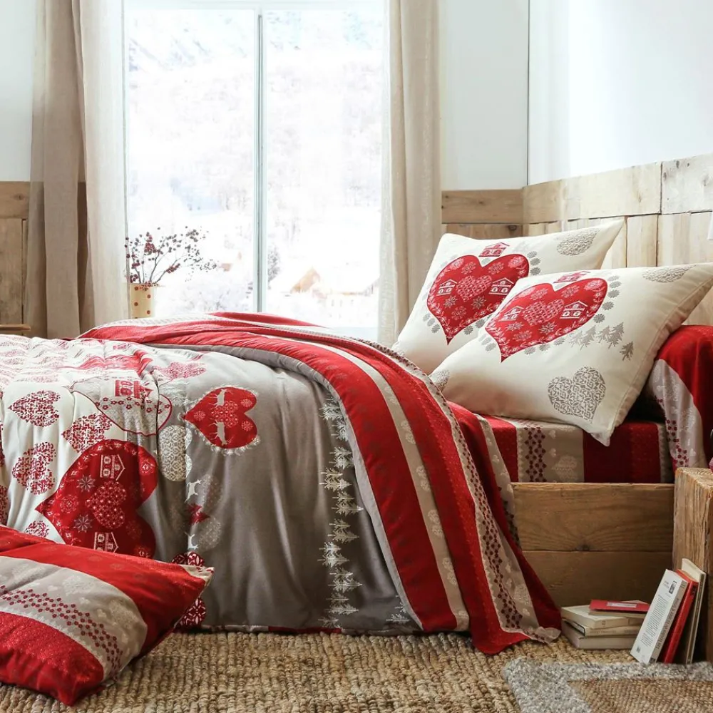 Becquet Linge de lit à motifs cœurs< Les Matières|Housse De Couette