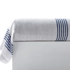 Becquet Linge de lit à rayures bleues et blanches - CRÉATION<Enfant Linge De Lit Ado, Housse De Couette|Les Matières
