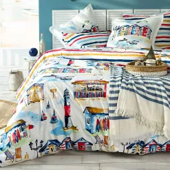 Becquet Linge de lit ambiance bord de mer - CRÉATION< Housse De Couette|Linge De Lit Fantaisie, Linge De Lit Brodé