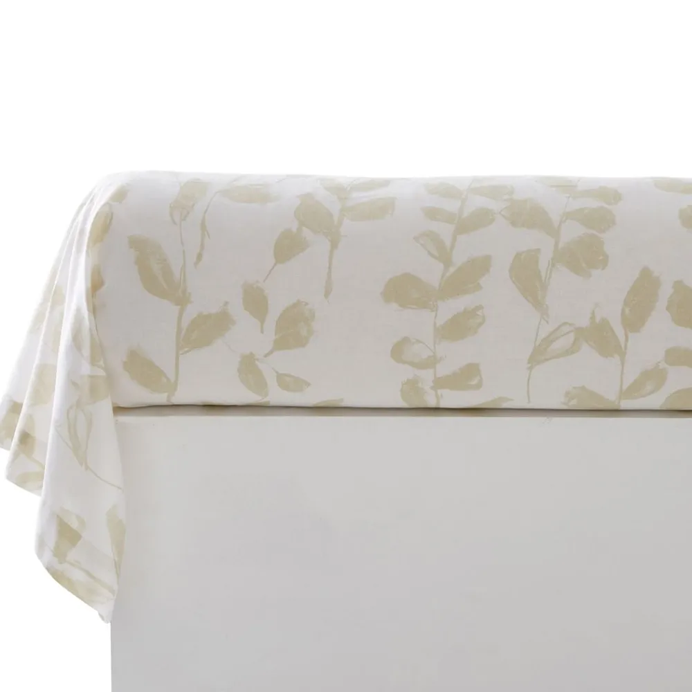 Becquet Linge de lit bicolore motif feuilles - CRÉATION< Les Matières|Housse De Couette