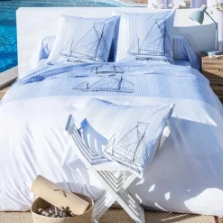 Becquet Linge de lit brodé bateau<Enfant Linge De Lit Ado, Housse De Couette|Housse De Couette
