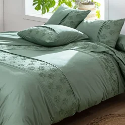 Becquet Linge de lit brodé fleurs - CRÉATION< Housse De Couette