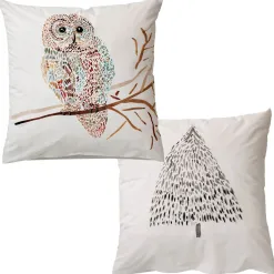 Becquet Linge de lit chouette des neiges - CRÉATION< Les Matières|Housse De Couette