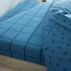 Becquet Linge de lit coton lavé pois et carreaux - CRÉATION< Housse De Couette