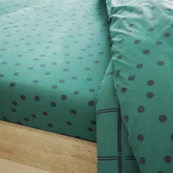 Becquet Linge de lit coton lavé pois et carreaux - CRÉATION< Housse De Couette