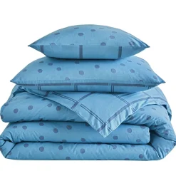 Becquet Linge de lit coton lavé pois et carreaux - CRÉATION< Housse De Couette