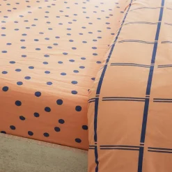Becquet Linge de lit coton lavé pois et carreaux - CRÉATION<Enfant Univers Des Garçons|Univers Des Filles