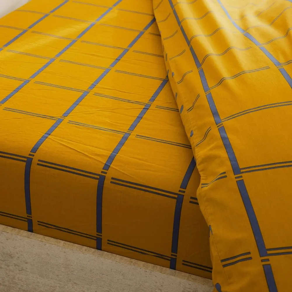 Becquet Linge de lit coton lavé pois et carreaux - CRÉATION<Enfant Univers Des Garçons|Univers Des Filles