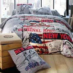 Becquet Linge de lit décor New-York - CRÉATION<Enfant Linge De Lit Ado, Housse De Couette|Les Matières
