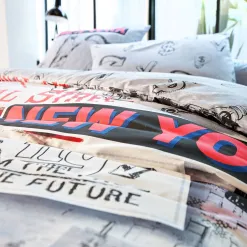 Becquet Linge de lit décor New-York - CRÉATION<Enfant Linge De Lit Ado, Housse De Couette|Les Matières