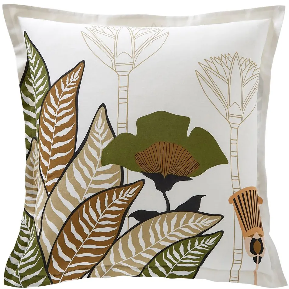 Becquet Linge de lit décor végétal tropical - CRÉATION< Housse De Couette|Linge De Lit Fantaisie, Linge De Lit Brodé